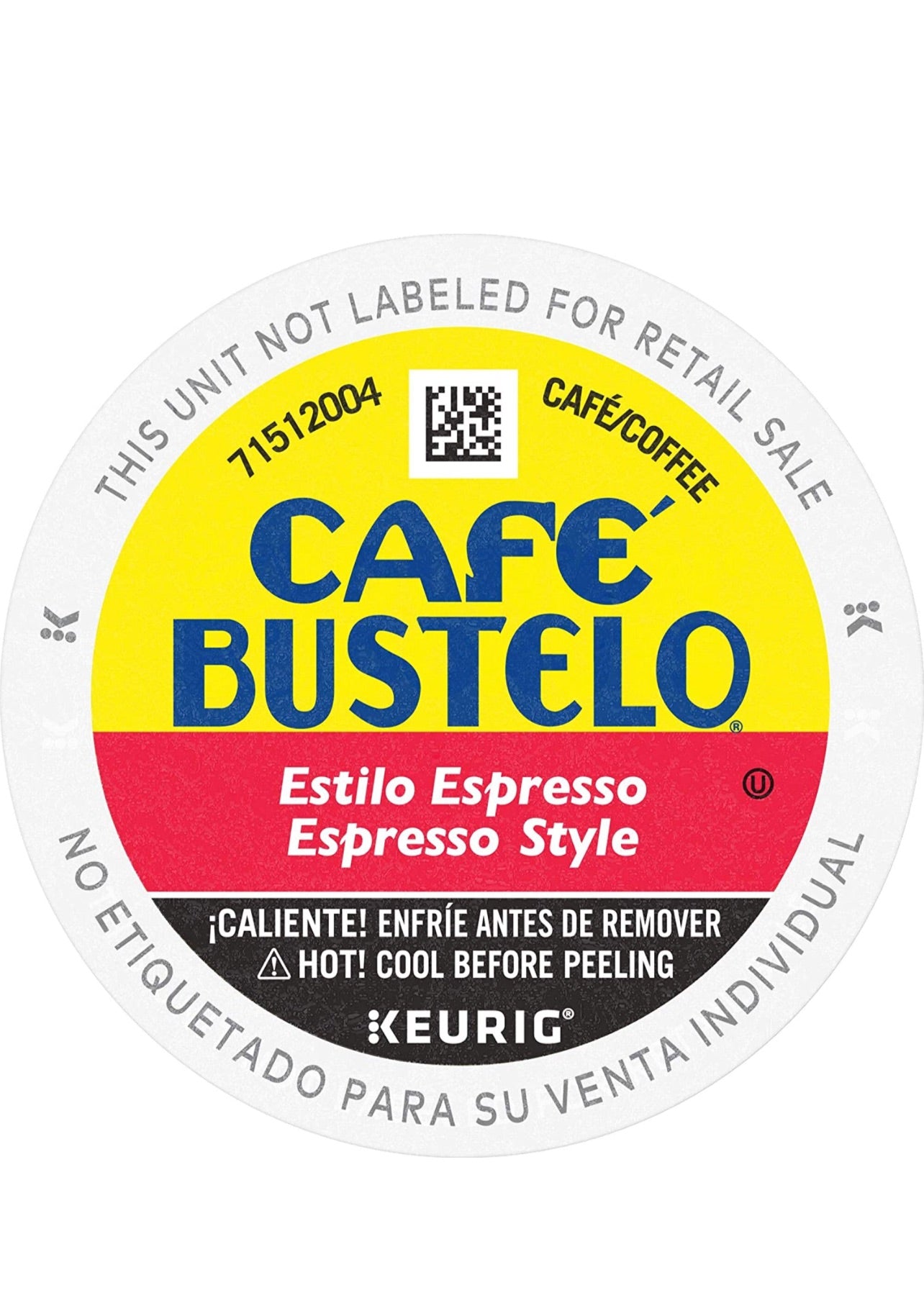 Café Bustelo Espresso Style Dark Roast Coffee, 96 Keurig K-Cup Pods, 24 Count (Pack of 4)