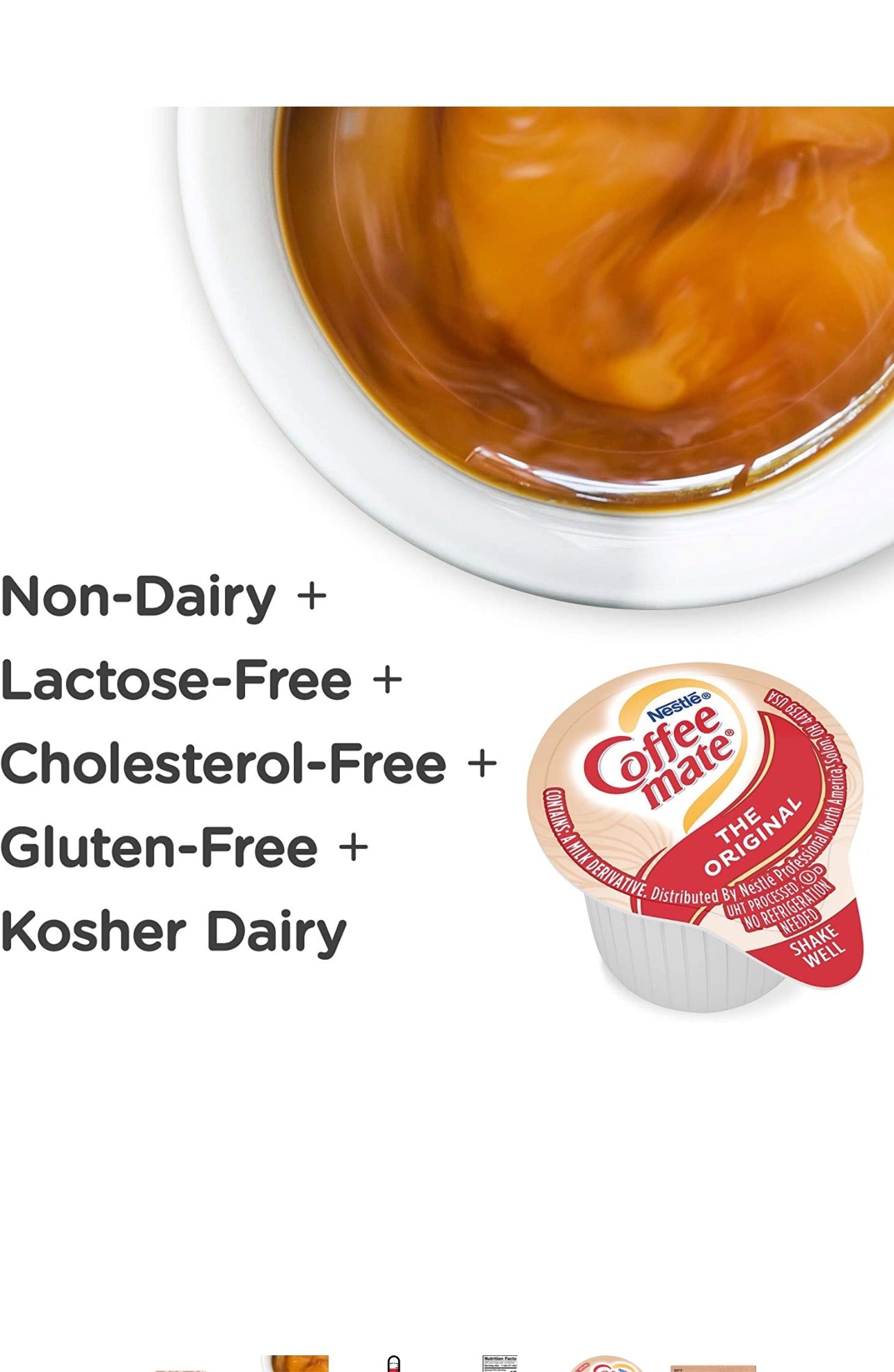 Nestle Coffee mate Coffee Creamer, Original, Liquid Creamer Singles, Non Dairy, No Refrigeration, Box of 360