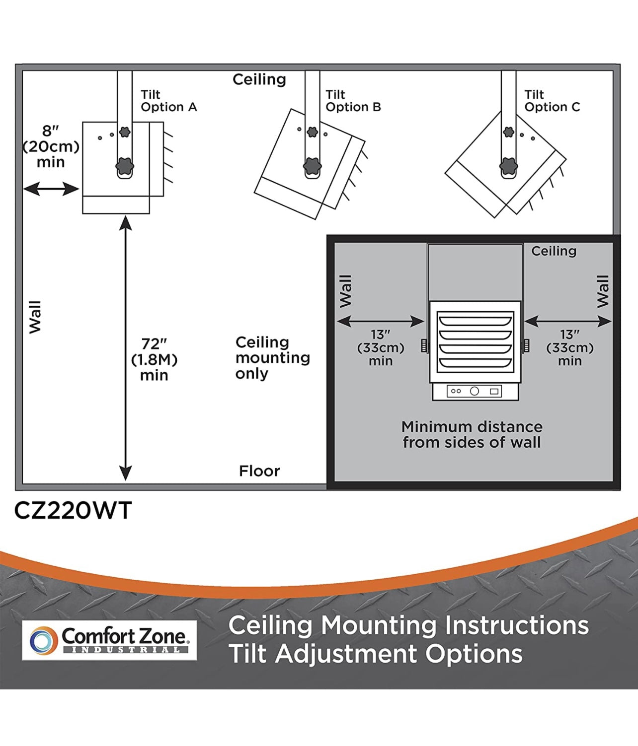 5000-Watt, 240v Hard Wired Fan-Forced Ceiling Mount Heater (White) Dual Knob Controls and Safety Overheat Protection
