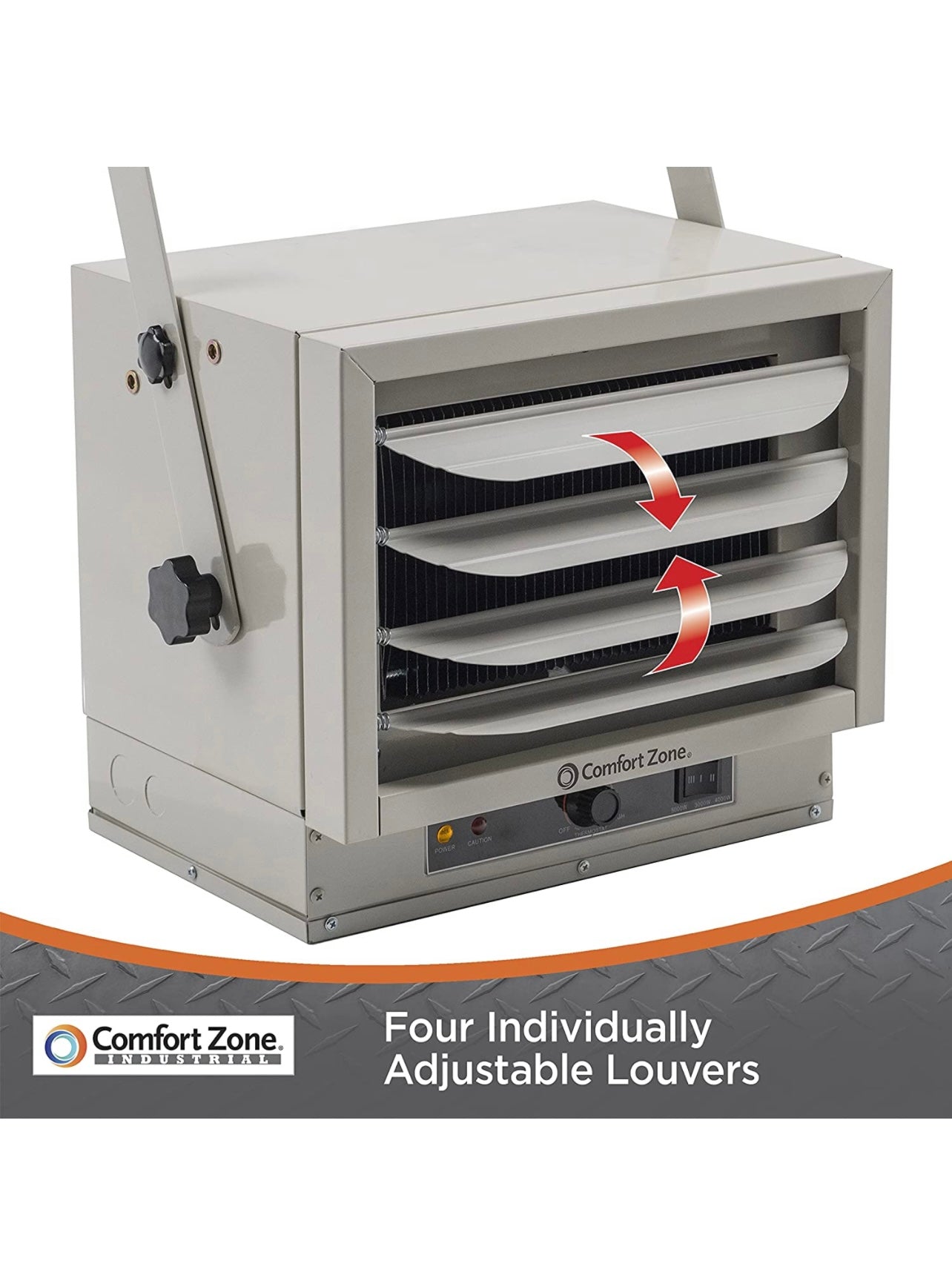 5000-Watt, 240v Hard Wired Fan-Forced Ceiling Mount Heater (White) Dual Knob Controls and Safety Overheat Protection