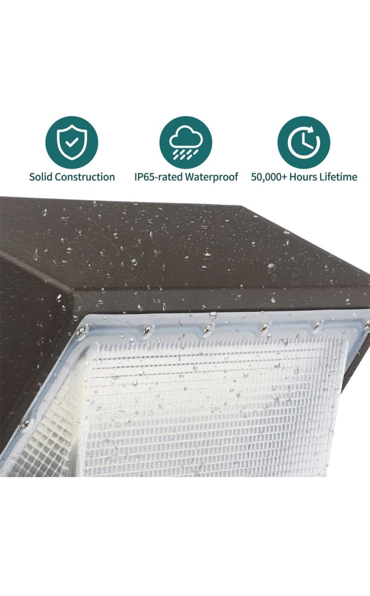 kadision LED Wall Pack with Dusk-to-Dawn Photocell, 60W Waterproof Outdoor Commercial Lighting Fixture, 150-200W HPS/MH Replacement, 5000K 7800lm 100-277V ETL/cETL Listed
