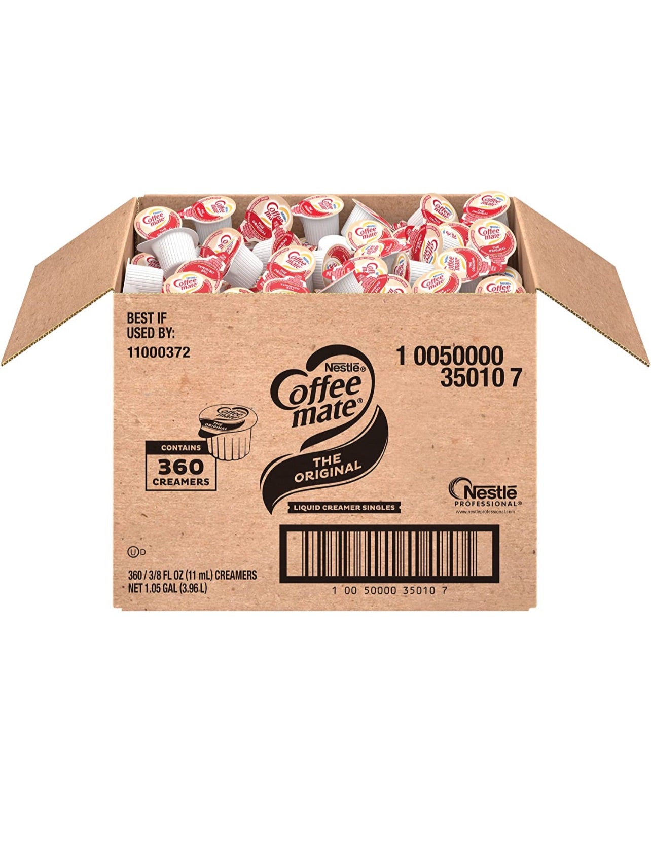 Nestle Coffee mate Coffee Creamer, Original, Liquid Creamer Singles, Non Dairy, No Refrigeration, Box of 360