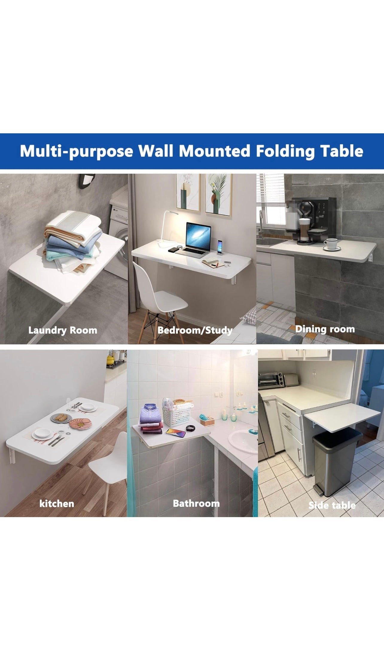 Wall Mounted Folding Table Floating Wall Desktop Wall Decor