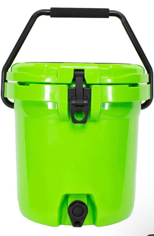 Frosted Frog 5 Gallon Original Green Heavy Duty Drink Dispenser Cooler with Spigot