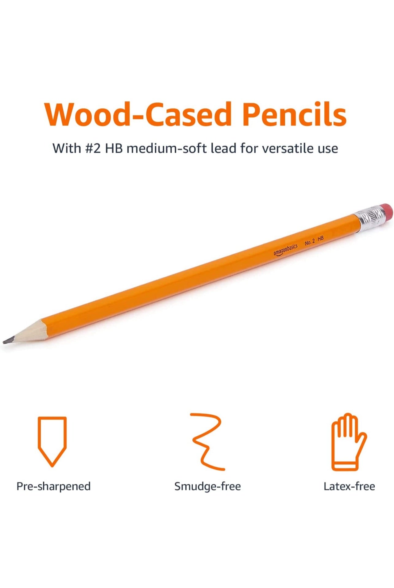 Woodcased #2 Pencils, Pre-sharpened, HB Lead - Box of 150, Bulk Box