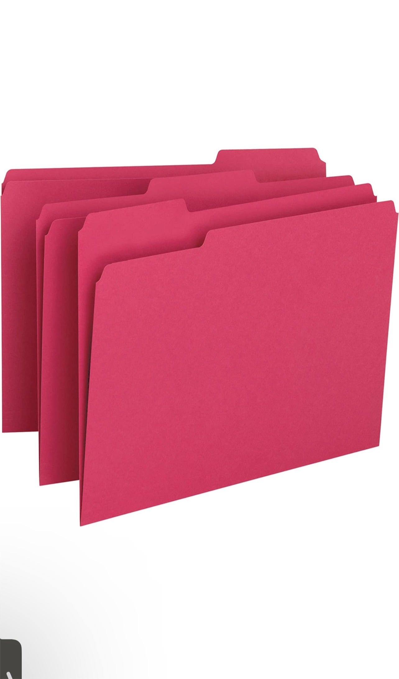 Smead Colored File Folder, 1/3-Cut Tab, Letter Size, Red, 100 per Box